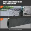 Cargo Management |   Dump Truck Mesh Tarp, 5 x 14 ft, PVC Coated Black Heavy Duty Cover with 5.5″ 18oz Double Pocket, Brass Grommets, Reinforced Double Needle Stitch Webbing Fits Manual or Electric Dump Truck System Automotive Cargo Management