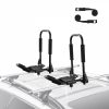 Cargo Management |   Kayak Roof Rack 1 Pair J-Bar, Soft Roof Rack Quick Folding, Top Mount Tie Down, Carrier for kayak, Surf Board, Canoe, SUP, Ski Board, Mount on Car, SUV, Truck, 1 Kayak Automotive Cargo Management