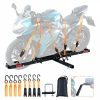 Cargo Management |   Motorcycle Carrier, 600 LBS Steel Motorcycle Carrier Hitch Mount with Loading Ramp, Scooter Dirt Bike Trailer Hauler with Ratchet Straps and Stabilizer, for Car, Truck with 2″ Hitch Receiver Automotive Cargo Management