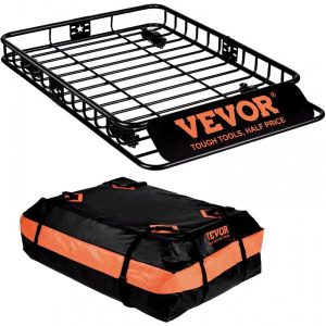 Cargo Management |   Roof Rack Cargo Basket 200 LBS 51″x36″x5″ for SUV Truck with Luggage Bag Automotive Cargo Management