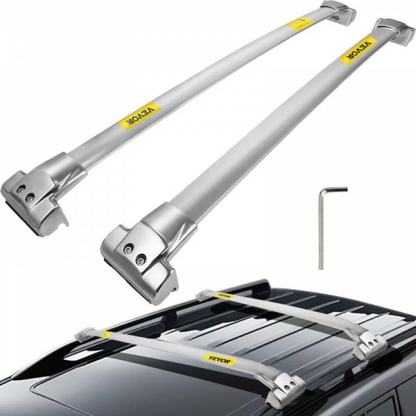 Cargo Management |   Roof Rack Rail Compatible with Jeep Grand Cherokee 2011-2021 Cross Bar Silver Set Carrier Baggage Top Luggage Pair Durable Storage Cross Bar Roof Rails Stainless Steel Automotive Cargo Management