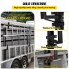 Cargo Management |   Trailer Ladder Rack, Fit for Enclosed Trailer Exterior Side Wall, 2 Bars Adjustable Steel Side Mount Ladder Rack with 441 LBS Capacity, Carry 1 or 2 Ladders, Black Automotive Cargo Management