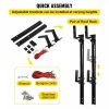 Cargo Management |   Trailer Ladder Rack, Fit for Enclosed Trailer Exterior Side Wall, 2 Bars Adjustable Steel Side Mount Ladder Rack with 441 LBS Capacity, Carry 1 or 2 Ladders, Black Automotive Cargo Management