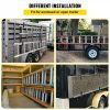 Cargo Management |   Trailer Ladder Rack, Fit for Enclosed Trailer Exterior Side Wall, 2 Bars Adjustable Steel Side Mount Ladder Rack with 441 LBS Capacity, Carry 1 or 2 Ladders, Black Automotive Cargo Management