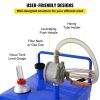 Fuel Transfer & Lubrication |   30 Gallon Fuel Caddy, Gas Storage Tank & 4 Wheels, with Manuel Transfer Pump, Gasoline Diesel Fuel Container for Cars, Lawn Mowers, ATVs, Boats, More, Blue Blue Automotive Blue