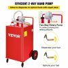 Fuel Transfer & Lubrication |   30 Gallon Fuel Caddy, Gas Storage Tank & 4 Wheels, with Manuel Transfer Pump, Gasoline Diesel Fuel Container for Cars, Lawn Mowers, ATVs, Boats, More, Red Red Automotive Fuel Transfer & Lubrication