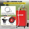 Fuel Transfer & Lubrication |   30 Gallon Fuel Caddy, Gas Storage Tank & 4 Wheels, with Manuel Transfer Pump, Gasoline Diesel Fuel Container for Cars, Lawn Mowers, ATVs, Boats, More, Red Red Automotive Fuel Transfer & Lubrication