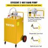 Fuel Transfer & Lubrication |   30 Gallon Fuel Caddy, Gas Storage Tank & 4 Wheels, with Manuel Transfer Pump, Gasoline Diesel Fuel Container for Cars, Lawn Mowers, ATVs, Boats, More, Yellow Yellow Automotive Fuel Transfer & Lubrication