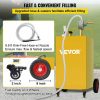 Fuel Transfer & Lubrication |   30 Gallon Fuel Caddy, Gas Storage Tank & 4 Wheels, with Manuel Transfer Pump, Gasoline Diesel Fuel Container for Cars, Lawn Mowers, ATVs, Boats, More, Yellow Yellow Automotive Fuel Transfer & Lubrication