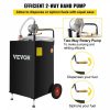 Fuel Transfer & Lubrication |   30 Gallon Gas Caddy, Fuel Storage Tank with Wheels, Portable Fuel Caddy with Manuel Transfer Pump, Gasoline Diesel Fuel Container for Cars, Lawn Mowers, ATVs, Boats, More, Black Black Automotive Black