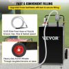 Fuel Transfer & Lubrication |   30 Gallon Gas Caddy, Fuel Storage Tank with Wheels, Portable Fuel Caddy with Manuel Transfer Pump, Gasoline Diesel Fuel Container for Cars, Lawn Mowers, ATVs, Boats, More, Black Black Automotive Black