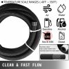 Fuel Transfer & Lubrication |   8AN Fuel Line, 20 Pcs 8AN Fuel Hose Kit, 32.8Ft BK Nylon Stainless Steel Braided Oil Line Hose, NBR CPE Synthetic Rubber AN8 Gas Line, 8AN Universal Fitting Adapter Set with Aluminum Hose End Automotive Fuel Transfer & Lubrication