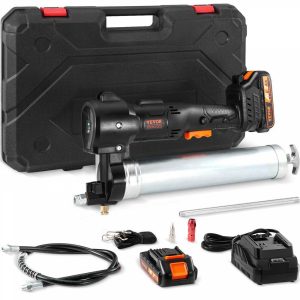 Fuel Transfer & Lubrication |   Cordless Grease Gun, 20-Volt, 10,000 PSI, 39″ Long Hose, Electric Grease Gun Kit Professional High Pressure Battery Powered Grease Gun with Carrying Case, Two Batteries & Charger Included, Black Automotive Fuel Transfer & Lubrication