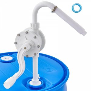 Fuel Transfer & Lubrication |   Drum Pump, 6.5 GPM Flow, Rotary Barrel Pump Hand Crank, Fits 5 to 55 Gallon Drums with 3-Section Suction Tube Assembly and Hose, Designed for Fast Transfer of Water, Alcohol, Corrosive Liquids Automotive Fuel Transfer & Lubrication