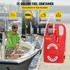 Fuel Transfer & Lubrication |   Fuel Caddy, 25 Gallon, Portable Fuel Storage Tank On-Wheels, with Manuel Transfer Pump, Gasoline Diesel Fuel Container for Cars, Lawn Mowers, ATVs, Boats, More, Red Automotive Fuel Transfer & Lubrication