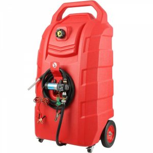 Fuel Transfer & Lubrication |   Fuel Caddy, 32 Gallon, Portable Fuel Storage Tank On-Wheels, with 12V DC 140 W Transfer Pump (for Diesel Only), Diesel Fuel Container with 13 Ft Hose, Flow Rate 40L/min, for Trucks, Boats Automotive Fuel Transfer & Lubrication