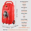 Fuel Transfer & Lubrication |   Fuel Caddy, 32 Gallon, Portable Fuel Storage Tank On-Wheels, with Manual Transfer Pump, Gasoline Diesel Fuel Container for Cars, Lawn Mowers, ATVs, Boats, More, Red Automotive Fuel Transfer & Lubrication