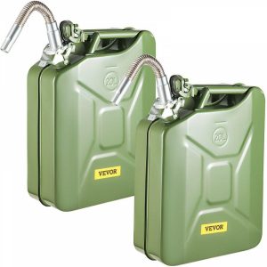 Fuel Transfer & Lubrication |   Jerry Fuel Can, 5.3 Gallon / 20 L Portable Jerry Gas Can with Flexible Spout System, Rustproof ＆ Heat-resistant Steel Fuel Tank for Cars Trucks Equipment, 2PCS Green Green Automotive Fuel Transfer & Lubrication