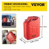 Fuel Transfer & Lubrication |   Jerry Fuel Can, 5.3 Gallon / 20 L Portable Jerry Gas Can with Flexible Spout System, Rustproof ＆ Heat-resistant Steel Fuel Tank for Cars Trucks Equipment, 2PCS Red Red Automotive Fuel Transfer & Lubrication