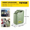 Fuel Transfer & Lubrication |   Jerry Fuel Can, 5.3 Gallon / 20 L Portable Jerry Gas Can with Flexible Spout System, Rustproof ＆ Heat-resistant Steel Fuel Tank for Cars Trucks Equipment, Green Green Automotive Fuel Transfer & Lubrication