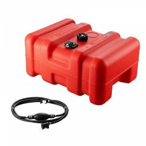 Fuel Transfer & Lubrication |   Marine Fuel Tank, 14.53 Gallon/55L, Portable Boat Fuel Gas Tank for Outboard Engine Boats, Plastic Outboard Marine Boat Fuel Tank with Hose, Easy to Carry for Yacht, Fishing Boat, Deck Boat, Red Automotive Fuel Transfer & Lubrication