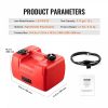 Fuel Transfer & Lubrication |   Marine Fuel Tank, 3.17 Gallon/12L, Portable Boat Fuel Gas Tank for Outboard Engine Boats, Plastic Outboard Marine Boat Fuel Tank with Hose, Easy to Carry for Yacht, Fishing Boat, Deck Boat, Red Automotive Fuel Transfer & Lubrication