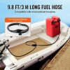 Fuel Transfer & Lubrication |   Marine Fuel Tank, 6.34 Gallon/24L, Portable Boat Fuel Gas Tank for Outboard Engine Boats, Plastic Outboard Marine Boat Fuel Tank with Hose, Easy to Carry for Yacht, Fishing Boat, Deck Boat, Red Automotive Fuel Transfer & Lubrication