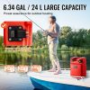 Fuel Transfer & Lubrication |   Marine Fuel Tank, 6.34 Gallon/24L, Portable Boat Fuel Gas Tank for Outboard Engine Boats, Plastic Outboard Marine Boat Fuel Tank with Hose, Easy to Carry for Yacht, Fishing Boat, Deck Boat, Red Automotive Fuel Transfer & Lubrication