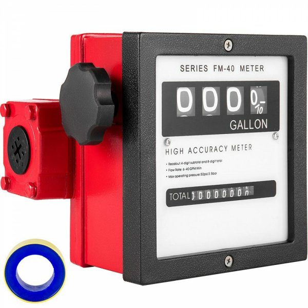 Fuel Transfer & Lubrication |   Mechanical Fuel Meter 40 GPM Fuel Flow Meter 4-Digital Batch Display Fuel Transfer Meter 1 Inch Diesel Fuel Flow Meter All Fuel Transfer Pumps Gasoline Flow Meter Automotive Fuel Transfer & Lubrication