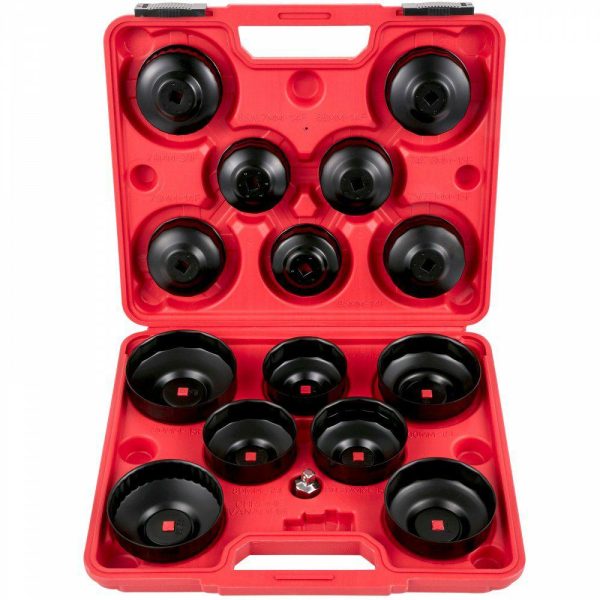 Fuel Transfer & Lubrication |   Oil Filter Socket Set, 14 Pcs Oil Filter Wrench Set, Sturdy Steel Oil Filter Socket, 3/8″ Oil Filter Socket, Low Profile Oil Filter Socket Set For Easy Access, Oil Filter Wrench Cap Set w/ Case Automotive Fuel Transfer & Lubrication