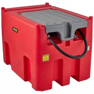 Fuel Transfer & Lubrication |   Portable Diesel Tank, 116 Gallon Capacity & 10 GPM Flow Rate, Diesel Fuel Tank with 12V Electric Transfer Pump and 13.1ft Rubber Hose, PE Diesel Transfer Tank for Easy Fuel Transportation, Red Red Automotive Fuel Transfer & Lubrication