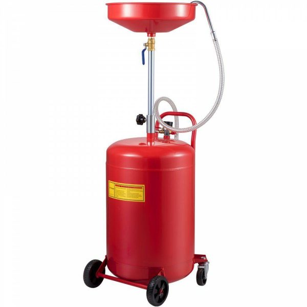 Fuel Transfer & Lubrication |   Waste Oil Drain Tank 20 Gallon Portable Oil Drain Air Operated Drainer Oil Change, Oil Drain Container, Fluid Fuel Transfer Drainage Adjustable Funnel Height, with Wheel for Easy Oil Removal Automotive Fuel Transfer & Lubrication