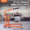 Lifts & Hoists & Jacks |   Hydraulic Engine Hoist with Lever, 2 Ton/4400 LBS Heavy-duty Cherry Picker Shop Crane, Foldable Engine Crane and Engine Hoist leveler for Auto Repair, Motors, Weights Lifting, Loading Automotive Lifts & Hoists & Jacks