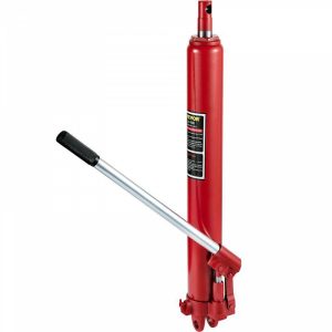 Lifts & Hoists & Jacks |   Hydraulic Long Ram Jack, 3 Tons/6600 lbs Capacity, with Single Piston Pump and Clevis Base, Manual Cherry Picker w/Handle, for Garage/Shop Cranes, Engine Lift Hoist, Red Red Automotive Lifts & Hoists & Jacks