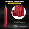 Lifts & Hoists & Jacks |   Hydraulic Long Ram Jack, 4 Tons/8818 lbs Capacity, with Single Piston Pump and Flat Base, Manual Cherry Picker w/Handle, for Garage/Shop Cranes, Engine Lift Hoist, Red Automotive Lifts & Hoists & Jacks