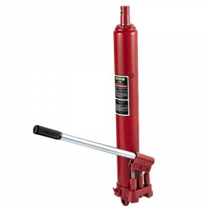 Lifts & Hoists & Jacks |   Hydraulic Long Ram Jack, 8 Tons/17636 lbs Capacity, with Dual Piston Pump and Clevis Base, Manual Cherry Picker w/Handle, for Garage/Shop Cranes, Engine Lift Hoist, Red Red Automotive Lifts & Hoists & Jacks