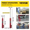 Lifts & Hoists & Jacks |   Hydraulic Long Ram Jack, 8 Tons/17636 lbs Capacity, with Dual Piston Pump and Clevis Base, Manual Cherry Picker w/Handle, for Garage/Shop Cranes, Engine Lift Hoist, Red Red Automotive Lifts & Hoists & Jacks