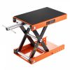 Lifts & Hoists & Jacks |   Motorcycle Lift, 1100 LBS Motorcycle Scissor Lift Jack with Wide Deck & Safety Pin, 3.7″-13.8″ Center Hoist Crank Stand, Steel Scissor Jack for Street Bikes, Cruiser Bikes, Touring Motorcycles Automotive Lifts & Hoists & Jacks