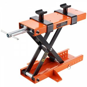 Lifts & Hoists & Jacks |   Motorcycle Lift, 500 kg Motorcycle Center Scissor Lift Jack with Saddle & Safety Pin, Steel Motorcycle Jack Hoist Stand for Street Bikes, Cruiser Bikes, Touring Motorcycles Automotive Lifts & Hoists & Jacks