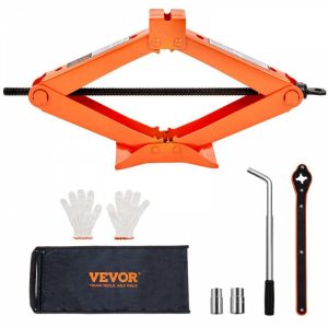 Lifts & Hoists & Jacks |   Scissor Jack, 2.5 Ton/5512 lbs Scissor Car Jack, 3.7″-17.1″ Lifting Range Scissor Lift Jack with Ratcheting Handle and L-Wrench, Portable Tire Jack for Cars Trucks Sedans MPVs Automotive Lifts & Hoists & Jacks