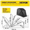 Motorcycle Parts & Accessories |   Heavy Duty Large Motorcycle Shelter Shed Cover Storage Tent Strong Garage Black Automotive Black