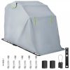 Motorcycle Parts & Accessories |   Motorcycle Shelter, Waterproof Motorcycle Cover, Heavy Duty Motorcycle Shelter Shed, 420D Oxford Motorbike Shed Anti-UV, 110.2″x41.3″x63.8″ Grey Shelter Storage Garage Tent w/Lock & Weight Bag Gray Automotive Gray