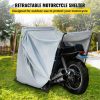 Motorcycle Parts & Accessories |   Motorcycle Shelter, Waterproof Motorcycle Cover, Heavy Duty Motorcycle Shelter Shed, 420D Oxford Motorbike Shed Anti-UV, 110.2″x41.3″x63.8″ Grey Shelter Storage Garage Tent w/Lock & Weight Bag Gray Automotive Gray