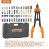 Repair Tools |   16″ Rivet Nut Tool, Labor-Saving Rivnut Tool Kit with 13PCS Metric & SAE Mandrels, 186PCS Rivet Nuts,M3, M4, M5, M6, M8, M10, M12, 1/4-20, 5/16-18, 3/8-16,1/2-13, 8-32, 10-24 With Carrying Case Automotive Repair Tools