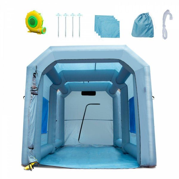 Repair Tools |   Inflatable Paint Booth, 13x10x9ft Inflatable Spray Booth, 950W High Powerful Blowers Spray Booth Tent, Car Paint Tent Air Filter System for Car Parking Tent Workstation Motorcycle Garage Automotive Repair Tools