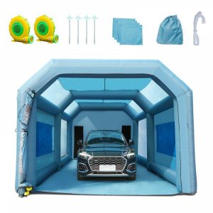 Repair Tools |   Inflatable Paint Booth, 23x13x8.5ft Inflatable Spray Booth, High Powerful 480W+750W Blowers Spray Booth Tent, Car Paint Tent Air Filter System for Car Parking Tent Workstation Motorcycle Garage Automotive Repair Tools