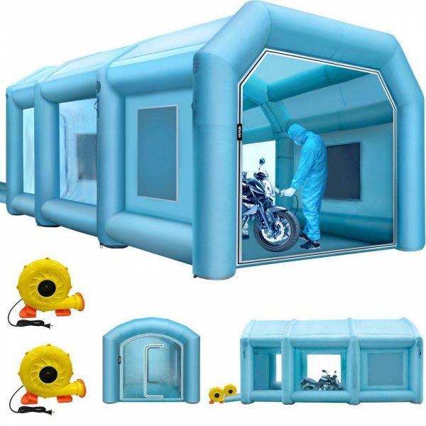 Repair Tools |   Inflatable Paint Booth 29.5×19.7×13 ft Spray Paint Booth, Powerful 1100W+350W Blowers Inflatable Spray Booth with Air Filter System, Car Paint Booth for Car Parking Tent Workstation Automotive Repair Tools