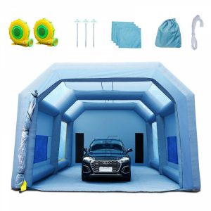 Repair Tools |   Inflatable Paint Booth, 33x20x13ft Inflatable Spray Booth, High Powerful 950W+1100W Blowers Spray Booth Tent, Car Paint Tent Air Filter System for Car Parking Tent Workstation Motorcycle Garage Automotive Repair Tools