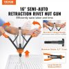 Repair Tools |   Rivet Nut Tool, 16 inch Rivnut Tool Kit with 13PCS Metric and SAE Mandrels, 186PCS Rivet Nuts, Semi-auto Retraction, M3, M4, M5, M6, M8, M10, M12, 1/4-20, 5/16-18, 3/8-16, 1/2-13, 8-32, 10-24 Automotive Repair Tools