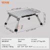 Rv Parts & Accessories |   RV Steps, Aluminum Alloy Folding Platform Step Adjustable Height, Portable Step Stool with Wide Anti-Slip Surface, Rubber Feet, Reflective Strips and Handle, Supports Up to 1000lbs Automotive Rv Parts & Accessories